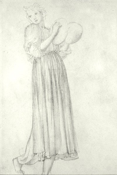 Mädchen mit Zimbeln von Edward Coley Burne Jones