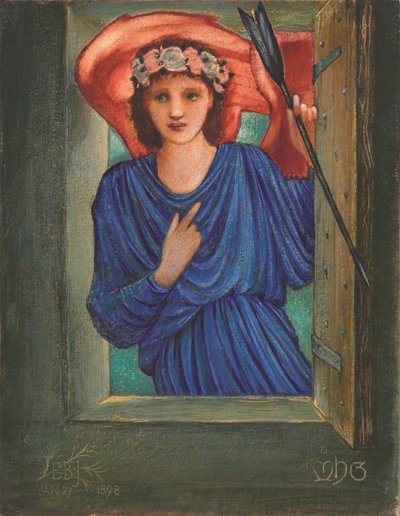 Liebe am Fenster von Edward Coley Burne Jones