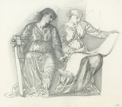 Studie für "Musik", c.1865 von Edward Burne Jones