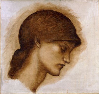 Studie eines Damenkopfes von Edward Burne Jones