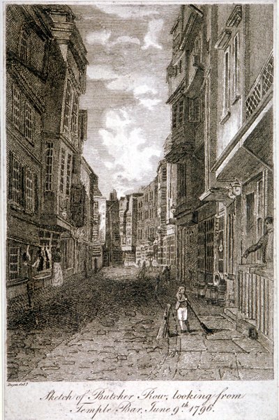 Butcher Row, Westminster, London, 1796 von Edward Dayes