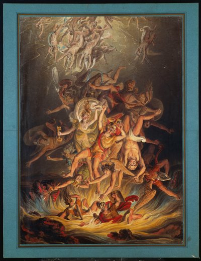 Der Sturz der Engel, 1798 von Edward Dayes