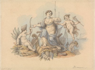 Allegorie der Seehandels von Edward Francis Burney