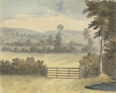 Landschaft mit Weidetor von Edward Francis Burney