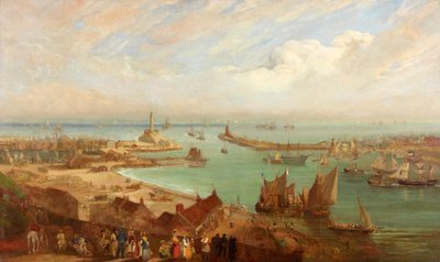 Sunderland Hafen von Roker, ca. 1850-1855 von Edward Hastings