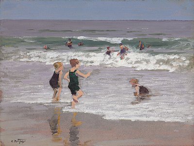 Kinder spielen in der Brandung von Edward Henry Potthast