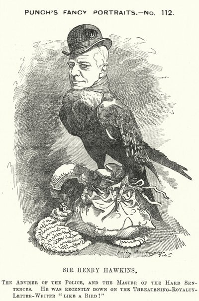 Punch-Karikatur: Sir Henry Hawkins von Edward Linley (after) Sambourne