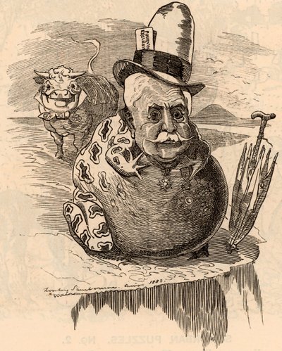 Karikatur von Ferdinand de Lesseps von Edward Linley Sambourne