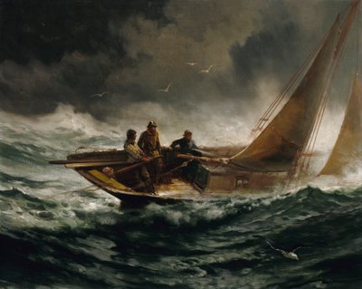 Ein Sturm überstehen, ca. 1889 von Edward Moran