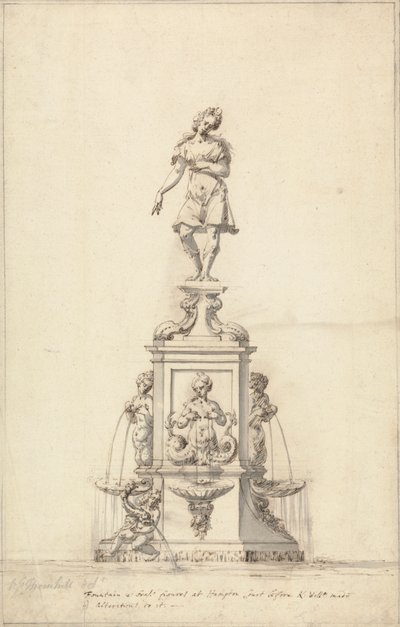 Der Diana-Brunnen, Bushy Park: Originalentwurf von Edward Pierce