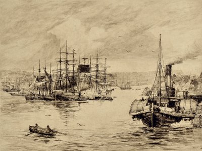 Der Tyne: Bei Shields, um 1880 von Edward Slocombe