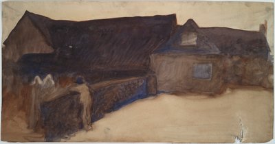 Ein Bauernhof von Edwin Austin Abbey
