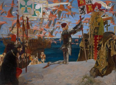Kolumbus in der Neuen Welt von Edwin Austin Abbey