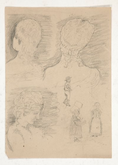 Zeichnung einer Skulpturenbüste von Edwin Austin Abbey