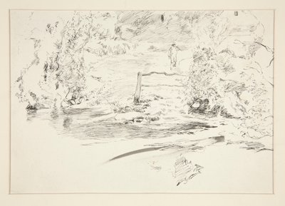 Landschaft mit Figur von Edwin Austin Abbey