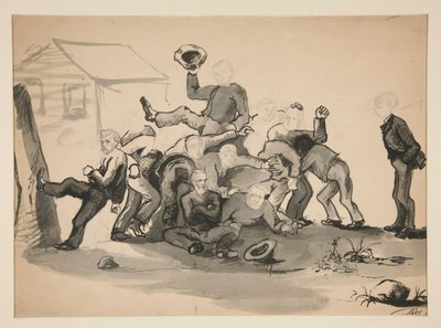 Haufen von Männern: Karikatur von Edwin Austin Abbey