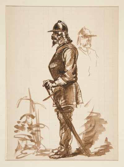 Skizze für von Edwin Austin Abbey