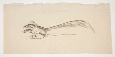 Skizze eines Arms und einer Hand von Edwin Austin Abbey