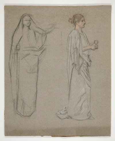 Zwei Frauen: Studie für von Edwin Austin Abbey