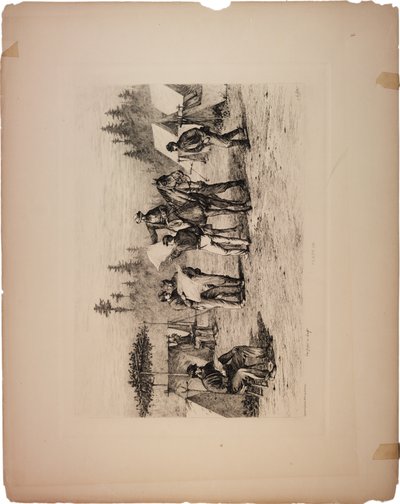 Zeitungen im Lager, 1876 von Edwin Austin Forbes