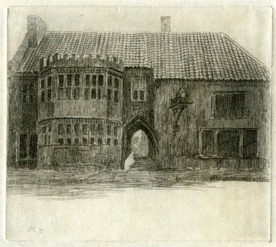 Das Rote Löwen Gasthaus, Glastonbury, Somerset, 1881 von Edwin Edwards