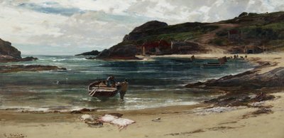 Der Hafen unter dem Hügel (Anglesey) von Edwin Ellis