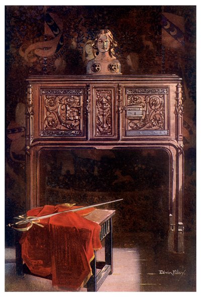 Geschnitzter Eichen-Lous XII Dressoir, 1910 von Edwin Foley