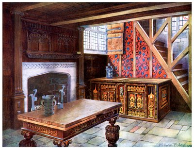 Einlegearbeit Nonsuch-Truhe, 1910 von Edwin Foley