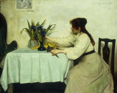 Die Blumen arrangieren von Edwin Harris