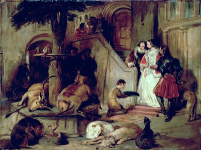 Ein Hof in alten Zeiten von Edwin Landseer