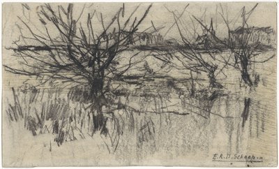 Kopfweiden am Wasser von Egbert Rubertus Derk Schaap