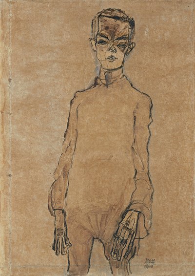 Selbstporträt, 1910 von Egon Schiele