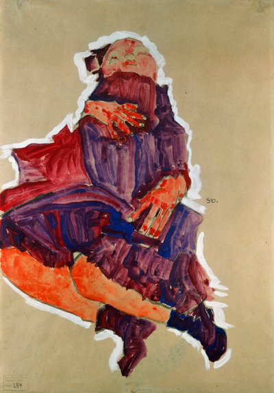 Schlafendes Kind, 1910 von Egon Schiele