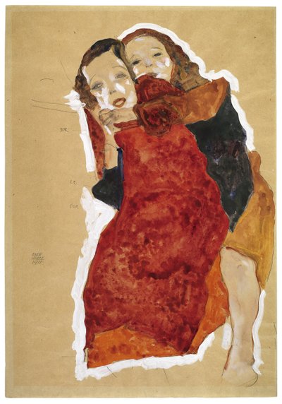 Zwei Mädchen von Egon Schiele