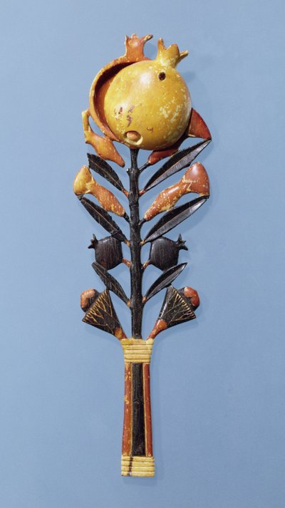 Salbenlöffel (bemaltes Elfenbein) von Egyptian