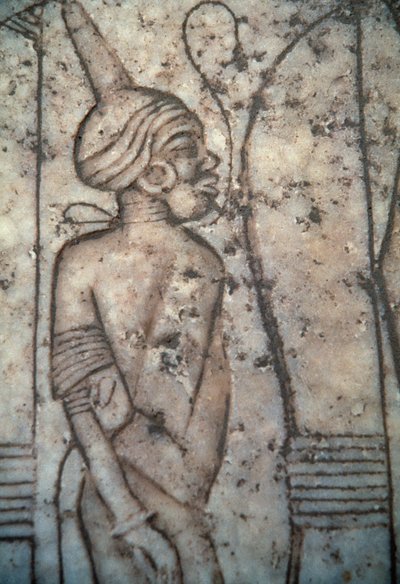 Nubischer Gefangener, Relief ägyptische Zivilisation von Egyptian 12th Dynasty
