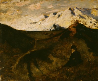 Berge in der Nähe von Innsbruck von Hjalmer Eilif Emanuel Peterssen