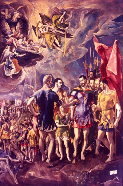 Das Martyrium des heiligen Mauritius, 286 um 1580-1581 von El Greco