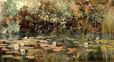 Teich mit Seerosen, frühe 1890er Jahre von Elena Dmitryevna Polenova