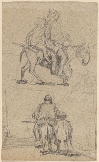Vater, Sohn und Esel von Elihu Vedder
