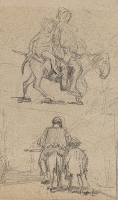 Vater, Sohn und Esel von Elihu Vedder