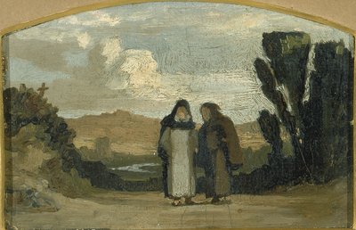 Mönche auf der Via Appia von Elihu Vedder