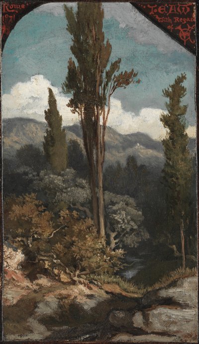 Drei Bäume: Italien von Elihu Vedder
