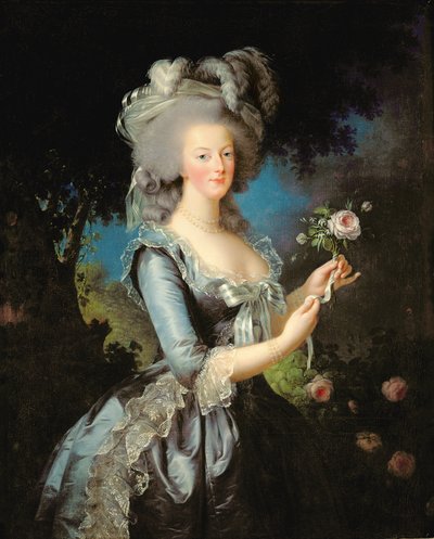 Marie Antoinette mit einer Rose von Elisabeth Louise Vigee Lebrun