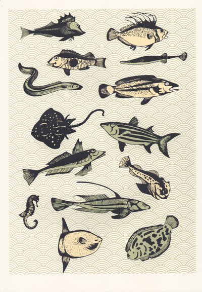 Gelber Japanischer Fisch, 2016 von Eliza Southwood