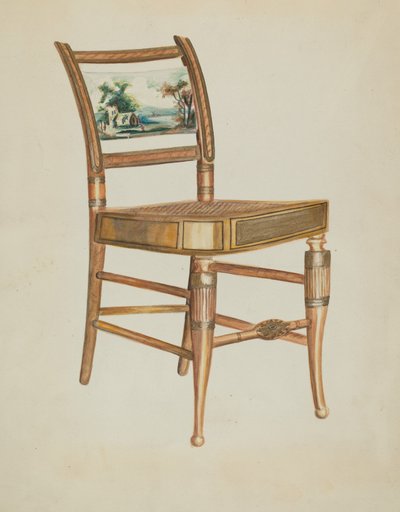 Stuhl - mit Hudson River Szenen von Ella Josephine Sterling