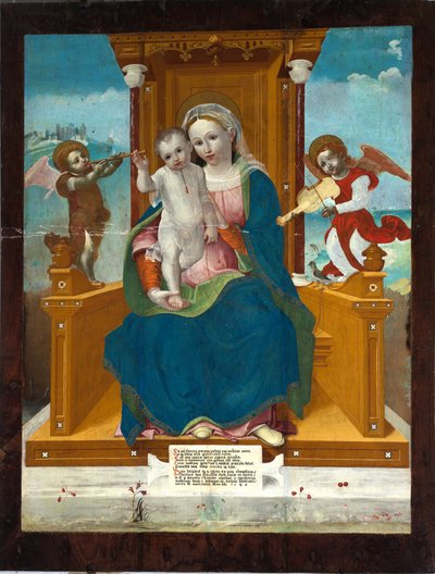 Madonna und Kind mit Engeln von Emanuele Macario