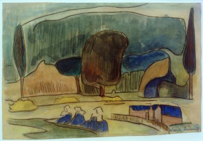 Bretonische Landschaft von Emile Bernard