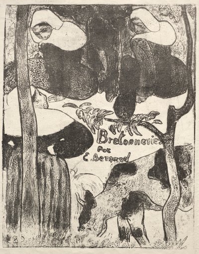 Les Bretonneries: Titelseite (Page de Titre) von Emile Bernard