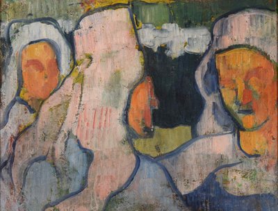 Trois Bretonnes en coiffe de deuil von Emile Bernard
